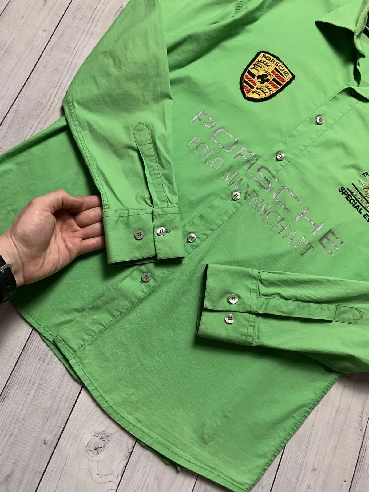 La Martina Vintage La Martina Porsche shirt green big logo size XL Size US XL / EU 56 / 4 - 6 Thumbnail