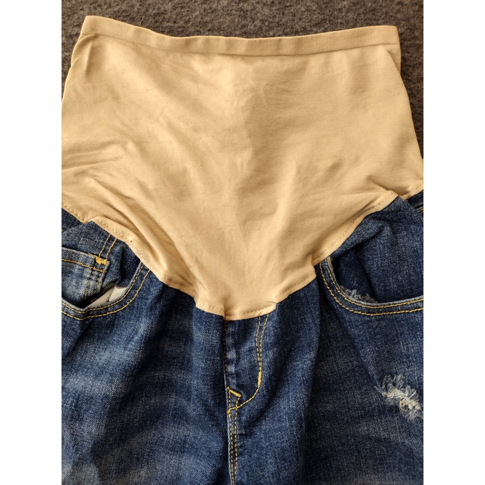 Old Navy Old Navy Distressed Cuffed Blue Denim Maternity Jeans Size 4 Size 27" / US 4 / IT 40 - 3 Thumbnail