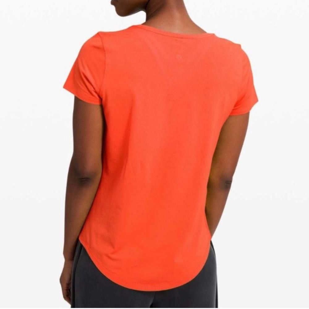Lululemon Lululemon Love Crew III Short Sleeve Tee 10 Orange Brick Size L / US 10 / IT 46 - 2 Thumbnail