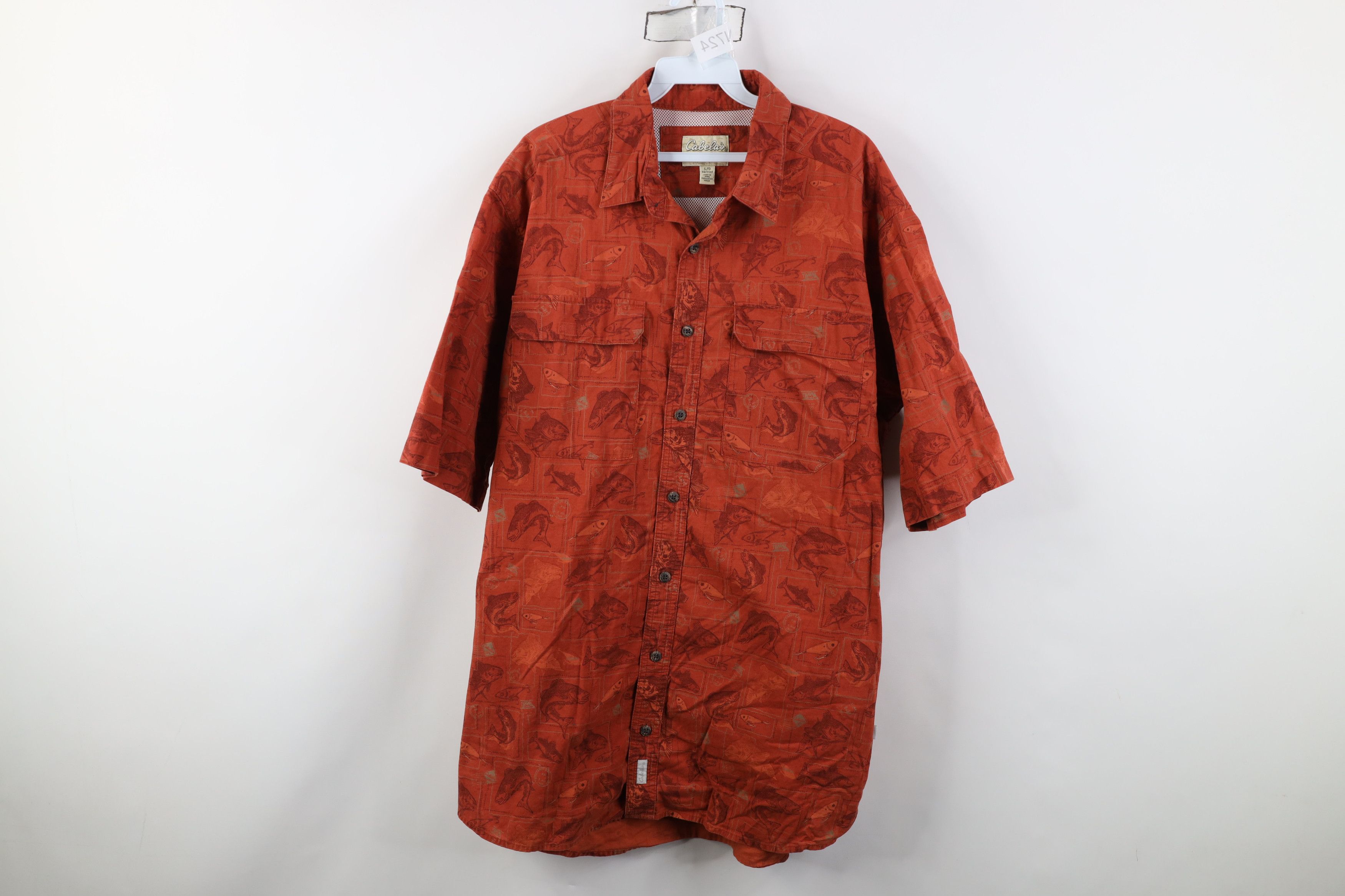 Cabelas Vintage Cabelas Fishing Lure All Over Print Button Shirt Size US L / EU 52-54 / 3 - 1 Thumbnail