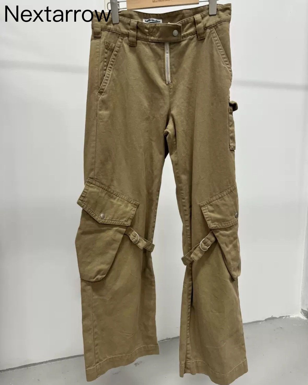 Acne Studios Acne Studios Sand colored Strap Pants2412-Nextarrow Size US 36 / EU 52 - 1 Thumbnail