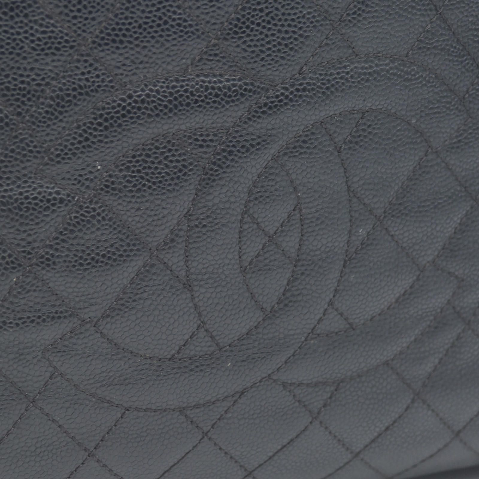 Chanel Chanel Grand Shopping Tote (GST) Black Caviar 2010 Size ONE SIZE - 9 Thumbnail