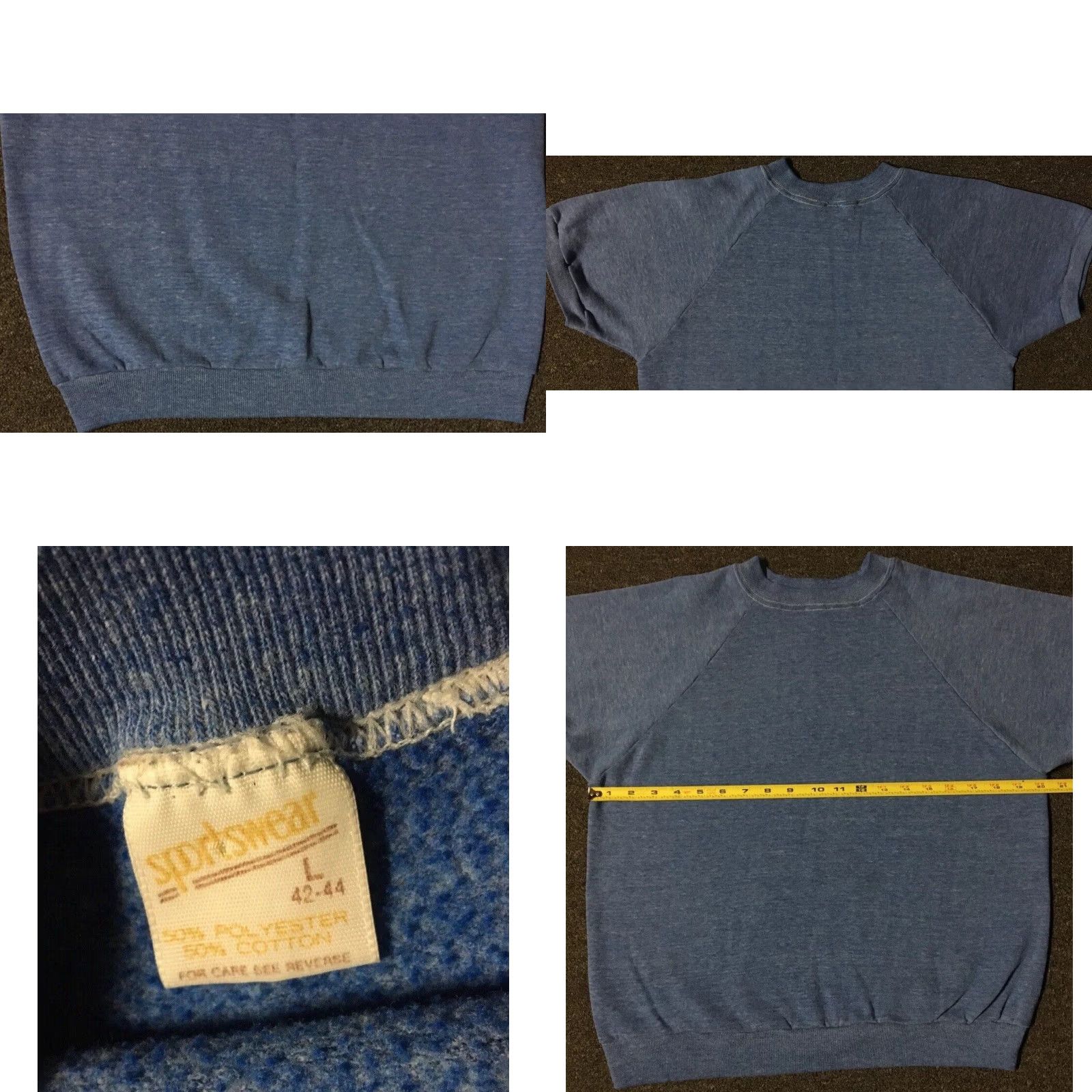 Vintage VINTAGE Biker Sweatshirt Shirt XS Blue 80s 90s Grunge Skate Surf Track USA College University Retro Punk Rock Mens Size US XS / EU 42 / 0 - 8 Thumbnail