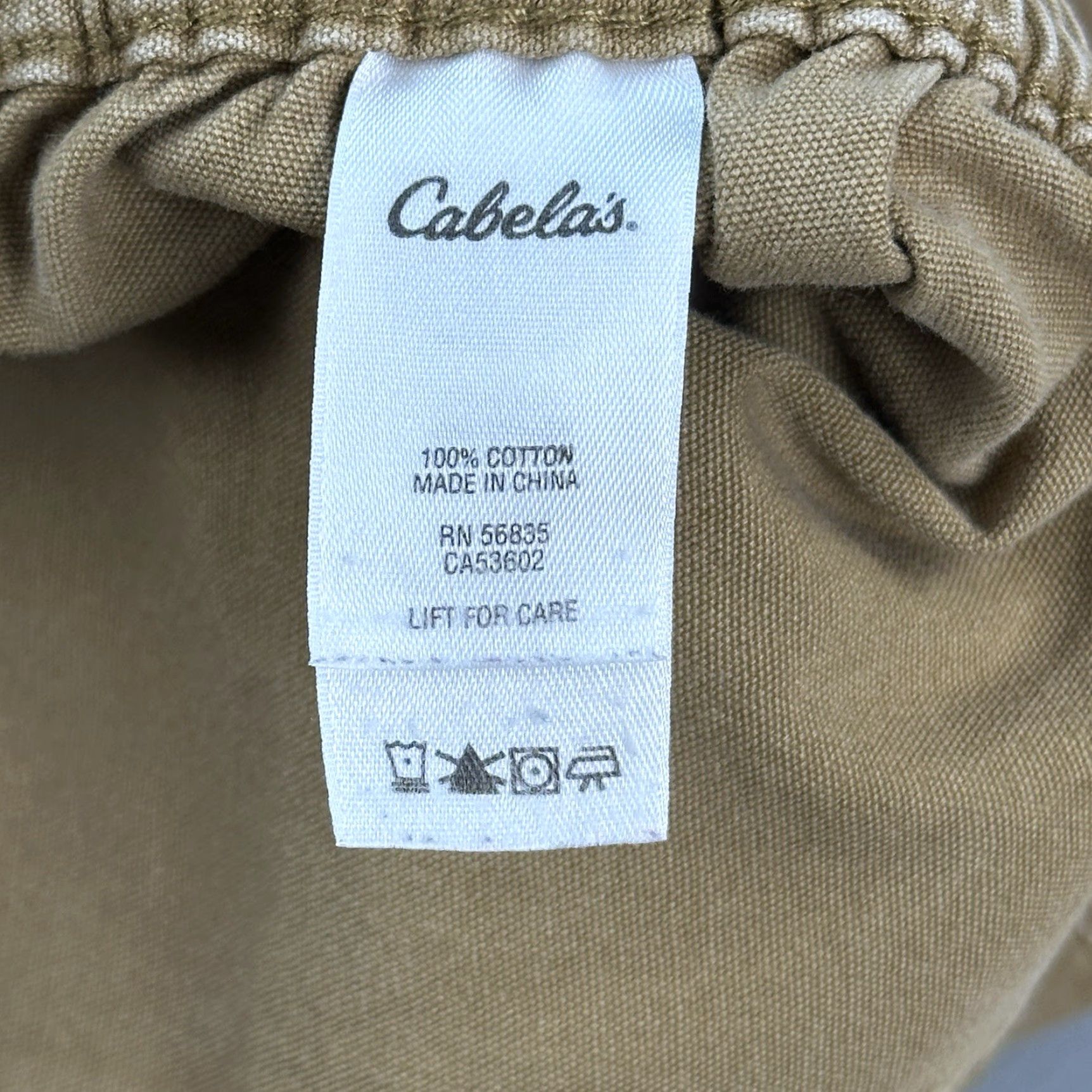 Vintage Cabelas Shorts Mens 42 Tan Canvas 5" Trail Hiker Cargo Elastic Waist Lot of 2 Mens Pants Canvas Cargo Pocket Brown 42 in Regular Cotton Size US 42 / EU 58 - 6 Thumbnail