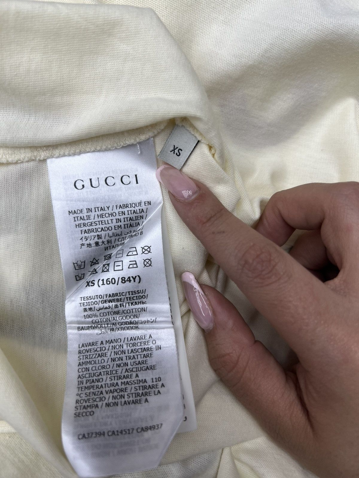 Gucci Gucci Beige Tee Shirt Size US XS / EU 42 / 0 - 6 Thumbnail