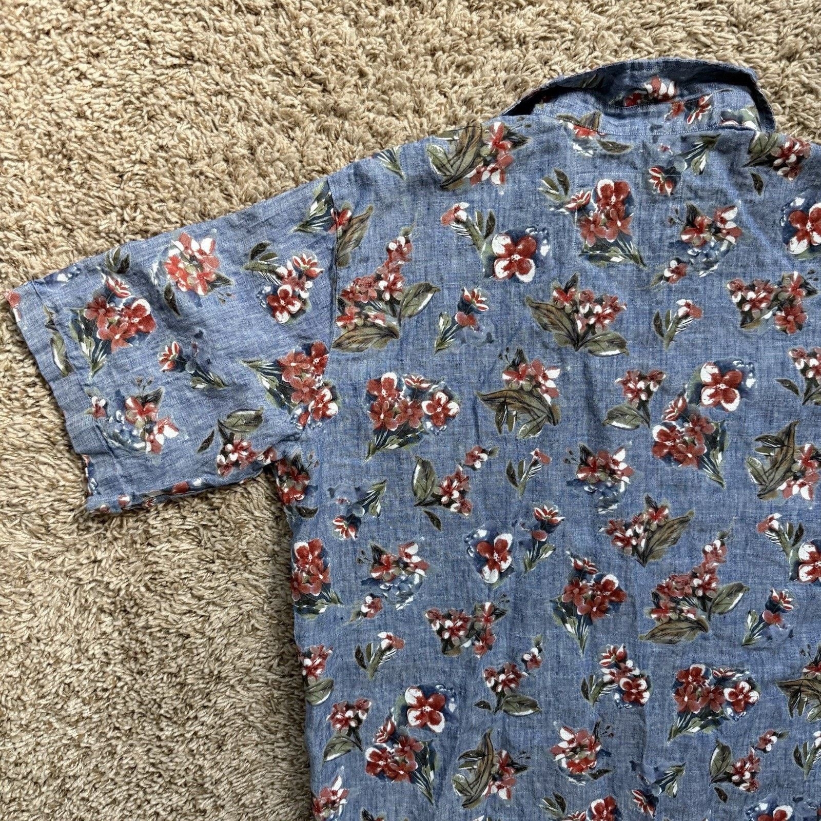 Frank & Eileen Frank & Eileen Linen Rosie Dress Floral Button Down Shirt Size XS / US 0-2 / IT 36-38 - 8 Thumbnail
