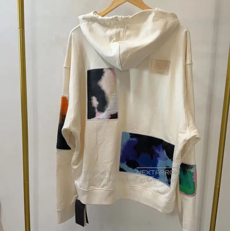 Fendi Fendi Cream Embroidered Cotton Hoodie for Men . Size US XL / EU 56 / 4 - 2 Thumbnail
