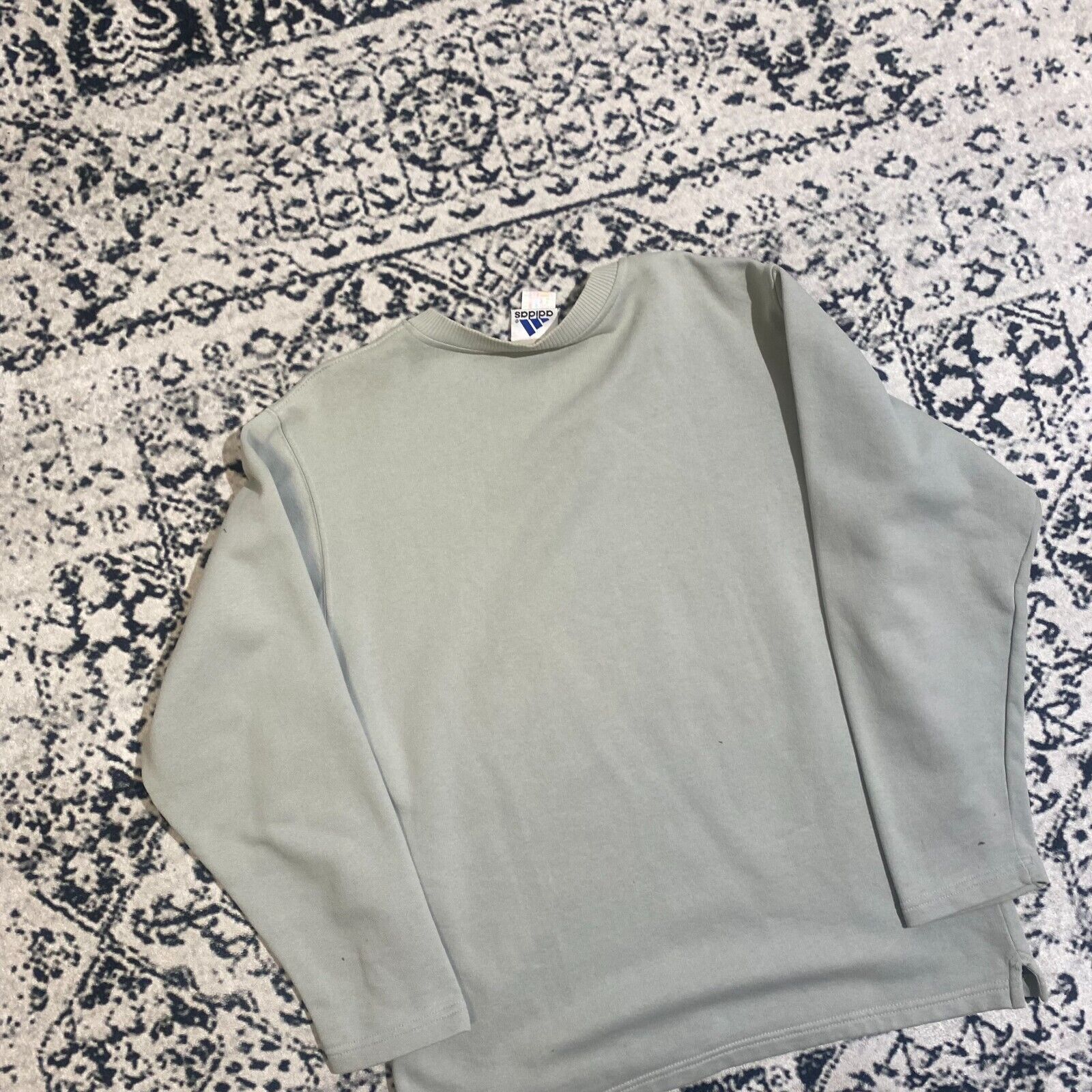 Adidas × Vintage Vintage Adidas Unisex Mint Green Cotton Crewneck Size L Size US L / EU 52-54 / 3 - 11 Thumbnail