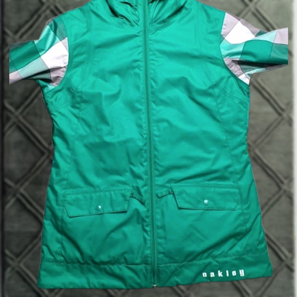Oakley Oakley Ski Jacket Hooded Insulated Full Zip Plaid Green Women's Medium Size M / US 6-8 / IT 42-44 - 1 Thumbnail