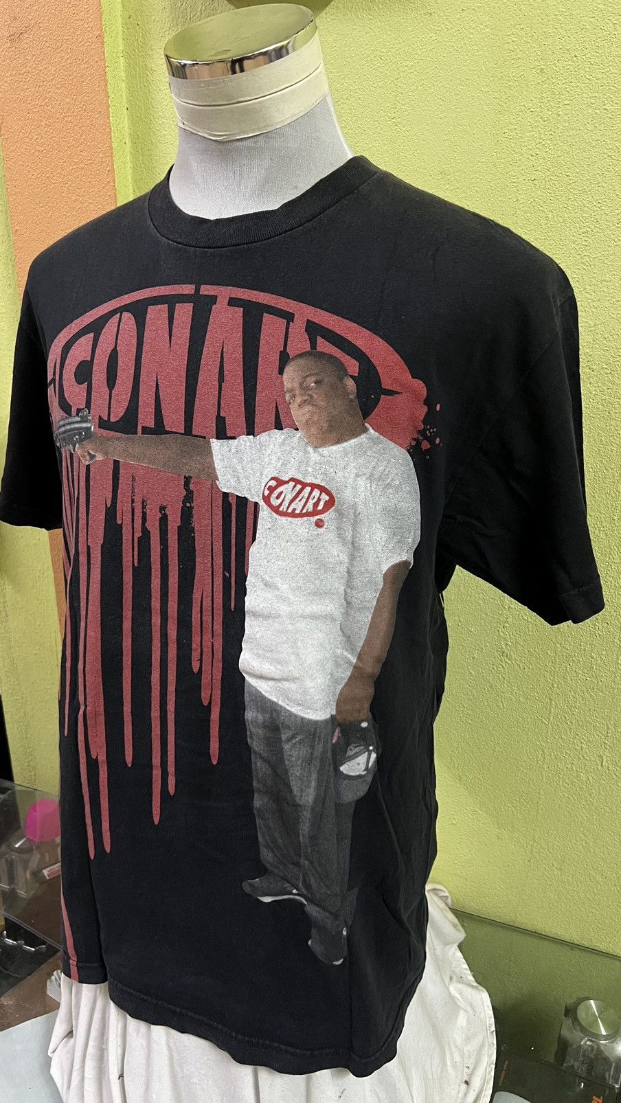 BIGI RARE VINTAGE 90s CONART X BIGGIE OVERPRINT GRAPHIC RAPP TEE Size US L / EU 52-54 / 3 - 3 Thumbnail
