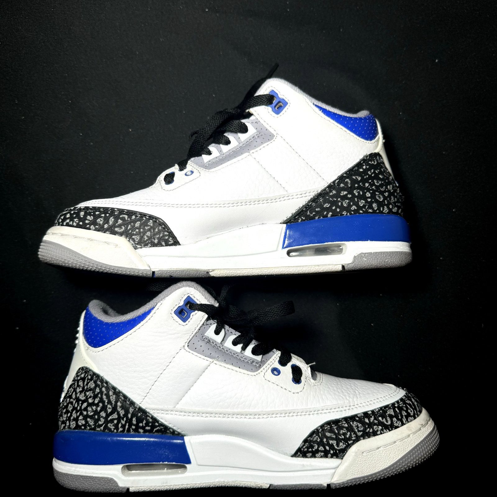 Jordan Brand × Nike Nike Air Jordan 3 Retro GS Racer Blue Men's Shoes - Size 5 Size US 5 / EU 37 - 3 Thumbnail