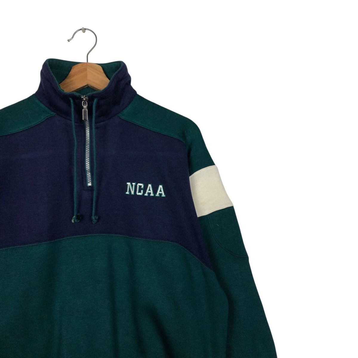 Vintage 📌Vintage Half Zipper Collar Ncaa Descente Big Logo Size US S / EU 44-46 / 1 - 7 Thumbnail