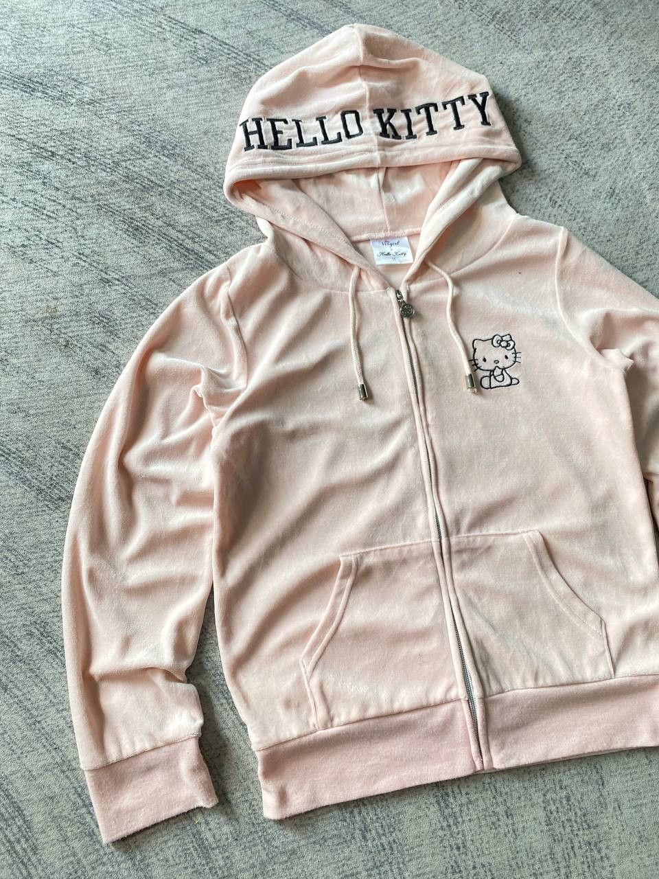 Other Hello Kitty Velvet Cropped Zip Hoodie Size M / US 6-8 / IT 42-44 - 3 Thumbnail