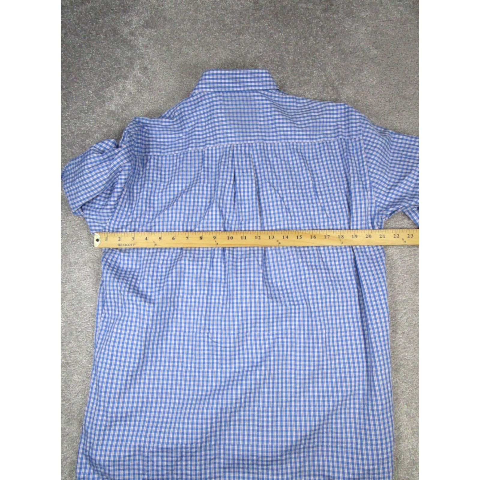 Peter Millar VINTAGE Peter Millar Shirt Mens Large Blue Purple White Crown Soft Golf Cotton Silk Size US L / EU 52-54 / 3 - 5 Thumbnail