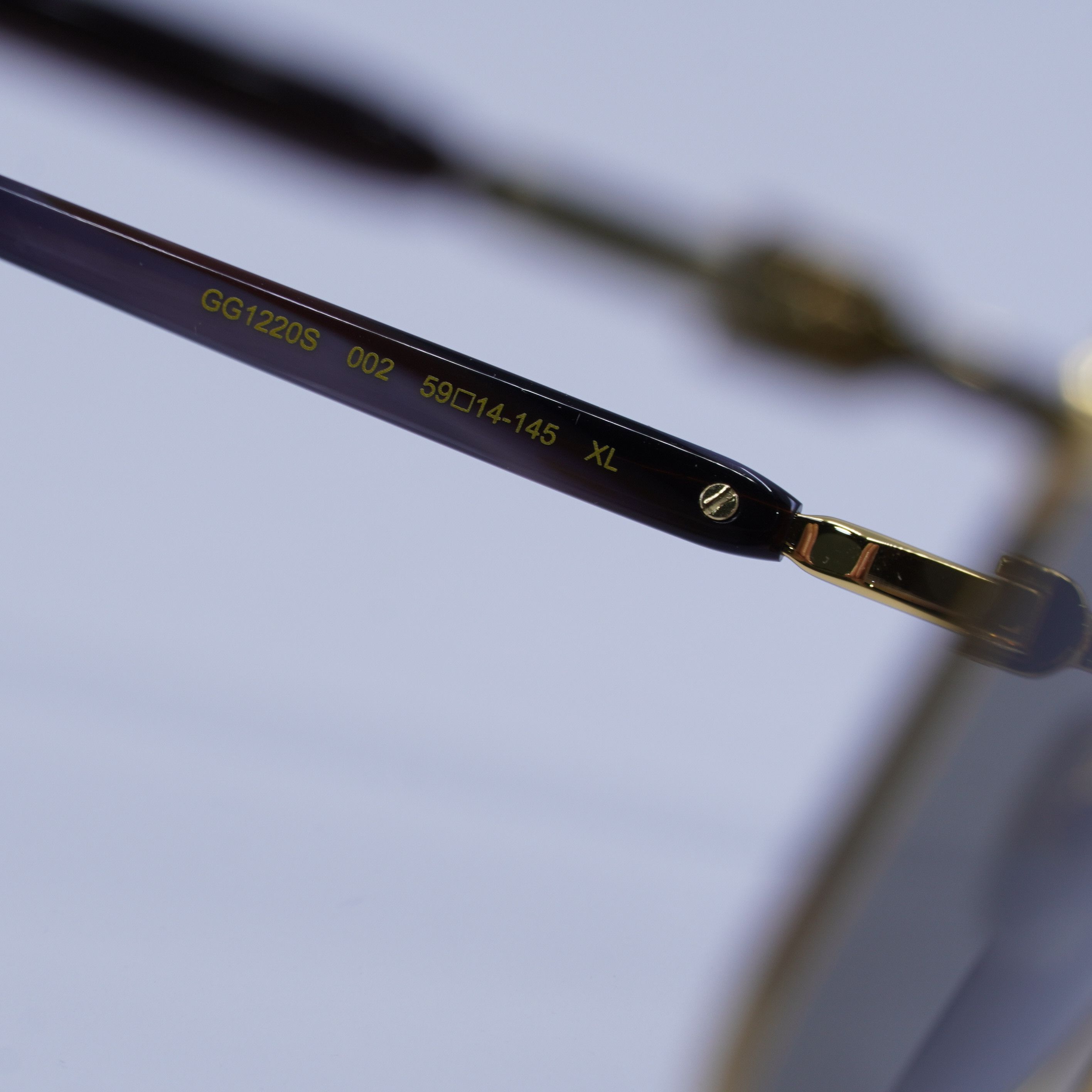 Gucci Gucci GG1220S 002 Sunglasses Gold Aviator Frame, Brown Lense Size ONE SIZE - 8 Thumbnail