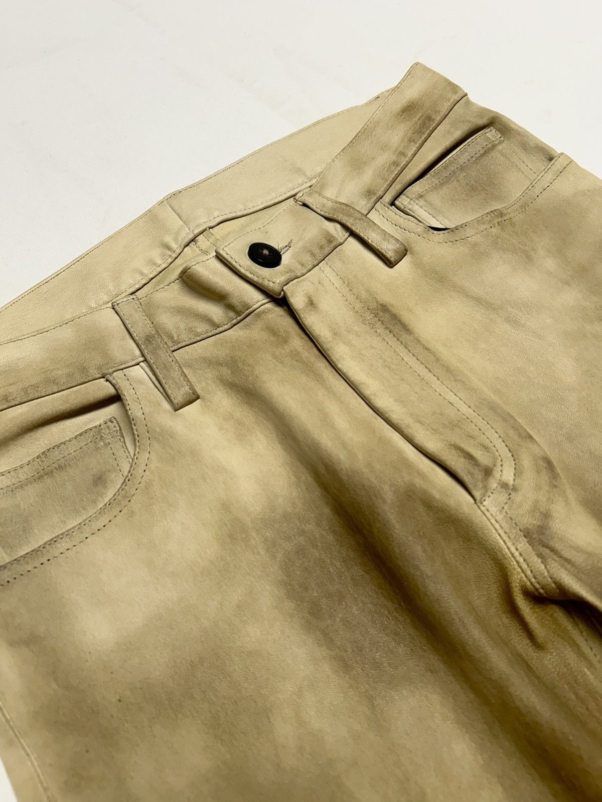 Ann Demeulemeester FW2015 1/1 sample calf leather "Jackson Ecru" Pants Size US 30 / EU 46 - 7 Thumbnail