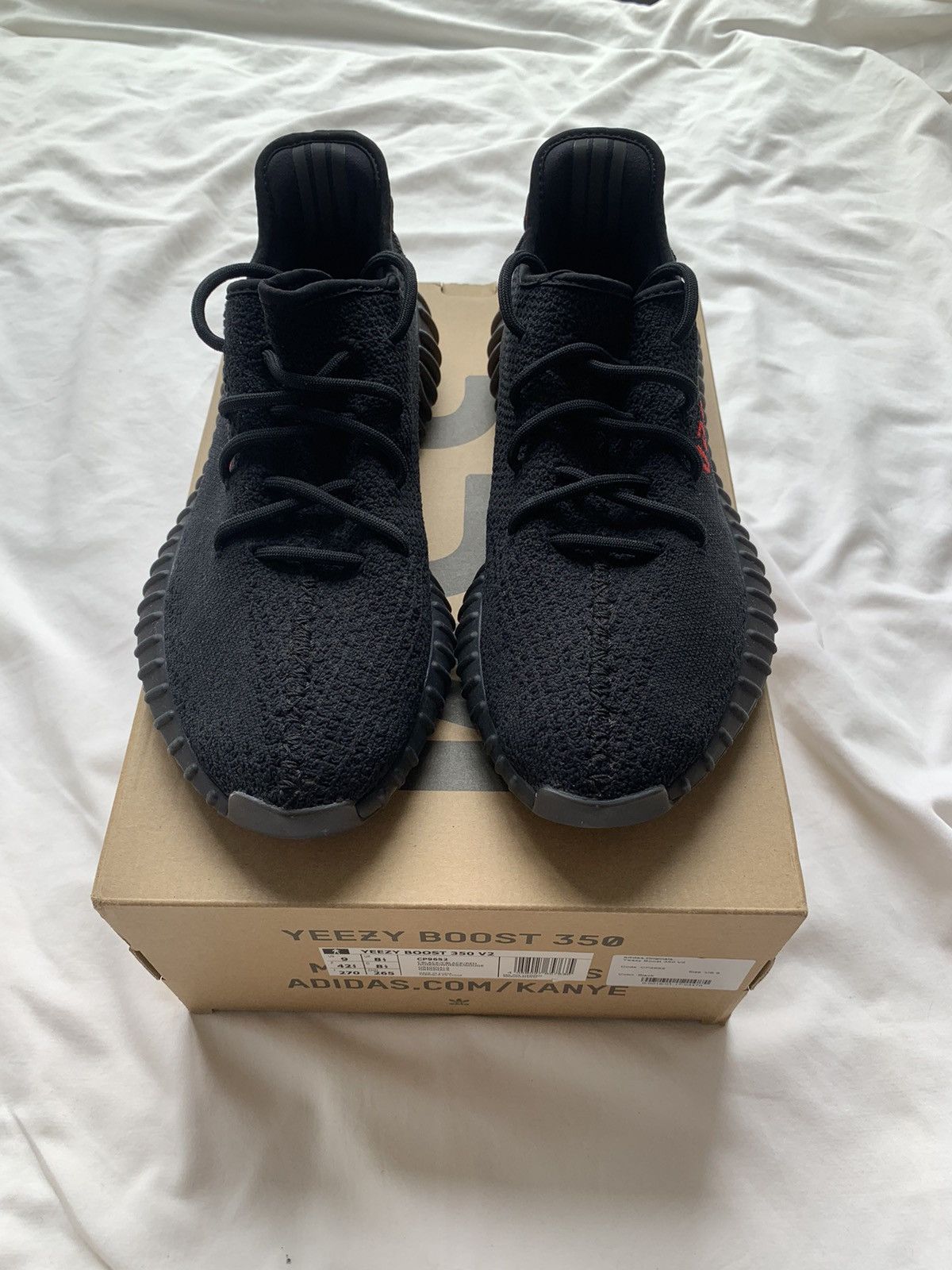 Adidas × Yeezy Adidas Yeezy Boost 350 V2 Bred - US9 Size US 9 / EU 42 - 4 Thumbnail