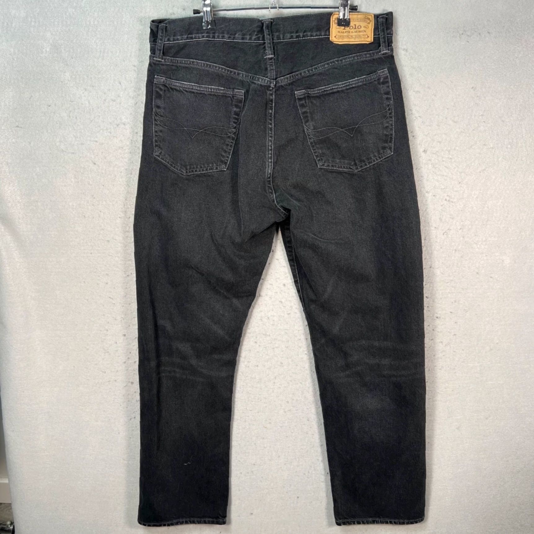 Polo Ralph Lauren Polo Ralph Lauren Mens Jeans 34x32 Black Denim Straight Cotton Jeans 5-Pocket Logo Vintage No Size US S / EU 44-46 / 1 - 2 Thumbnail