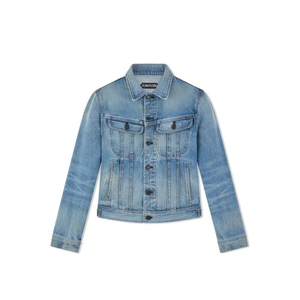 Tom Ford o1loc1c0425 DJI001 Denim Jacket in Blue Size US XL / EU 56 / 4 - 1 Thumbnail