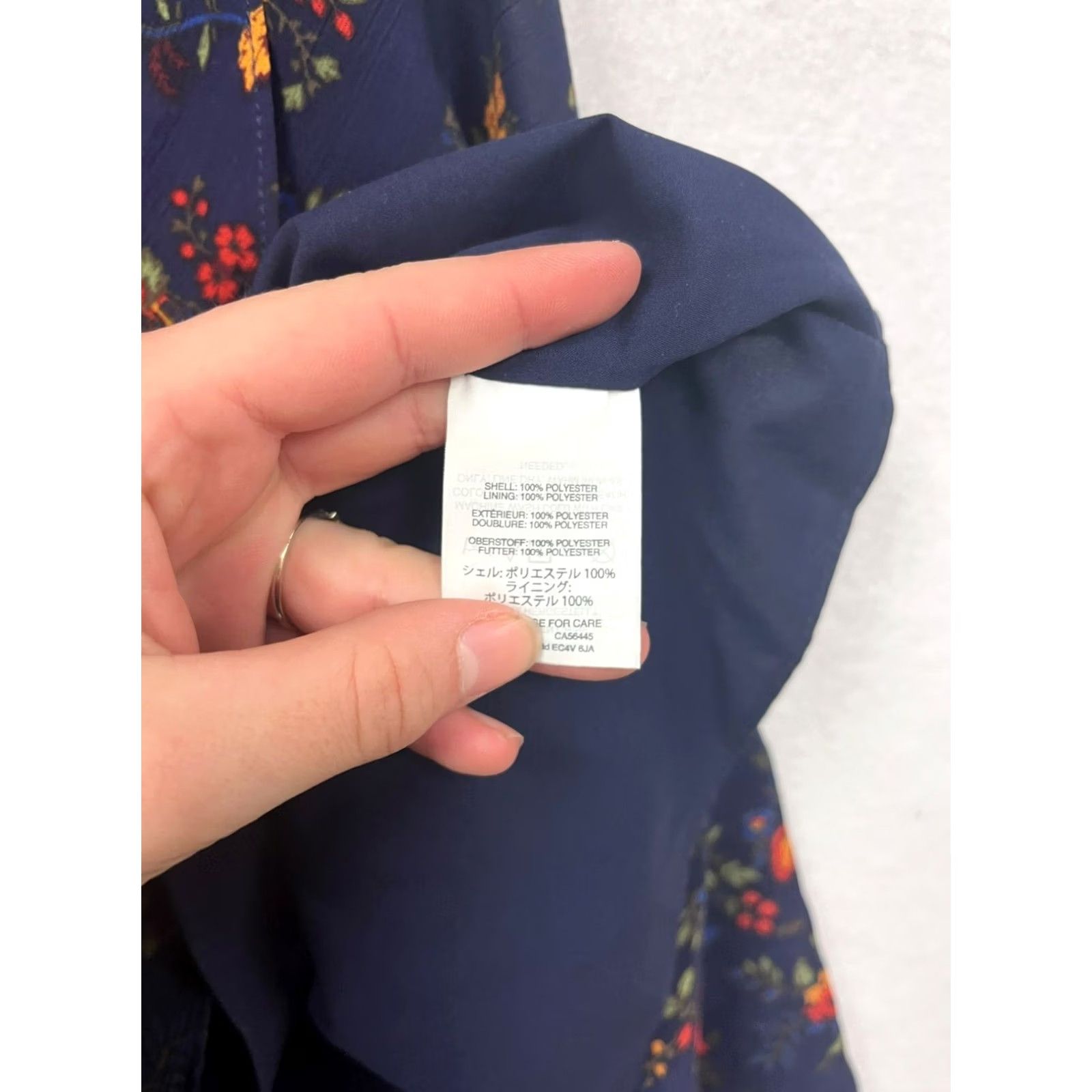 Madewell Madewell Skirt Womens High-Low Midi Floral Navy Size 6 Size 28" / US 6 / IT 42 - 4 Thumbnail