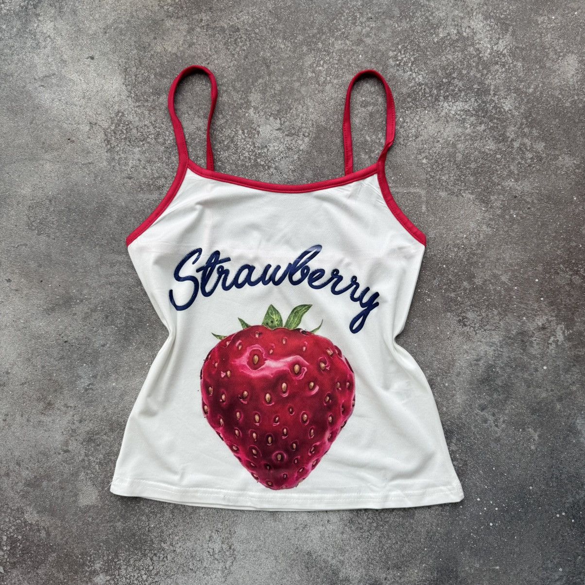 Hysteric Glamour 2000’s Aesthetic Strawberry Sexy Glam Y2K Tank Top Size M / US 6-8 / IT 42-44 - 1 Thumbnail