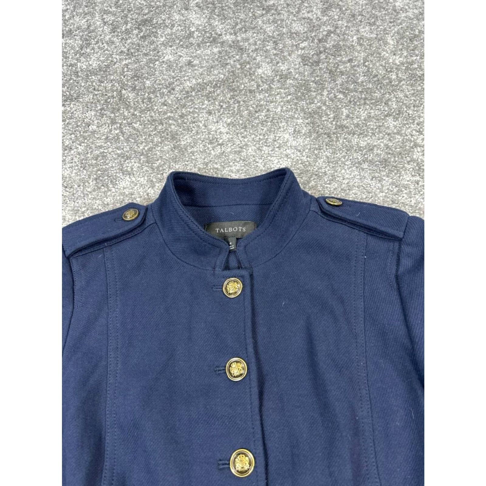 Talbots Talbots Jacket Womens 4 Blue Cotton Knit Regular Button Front Casual Spring Fall Winter Adults Size S / US 4 / IT 40 - 2 Thumbnail