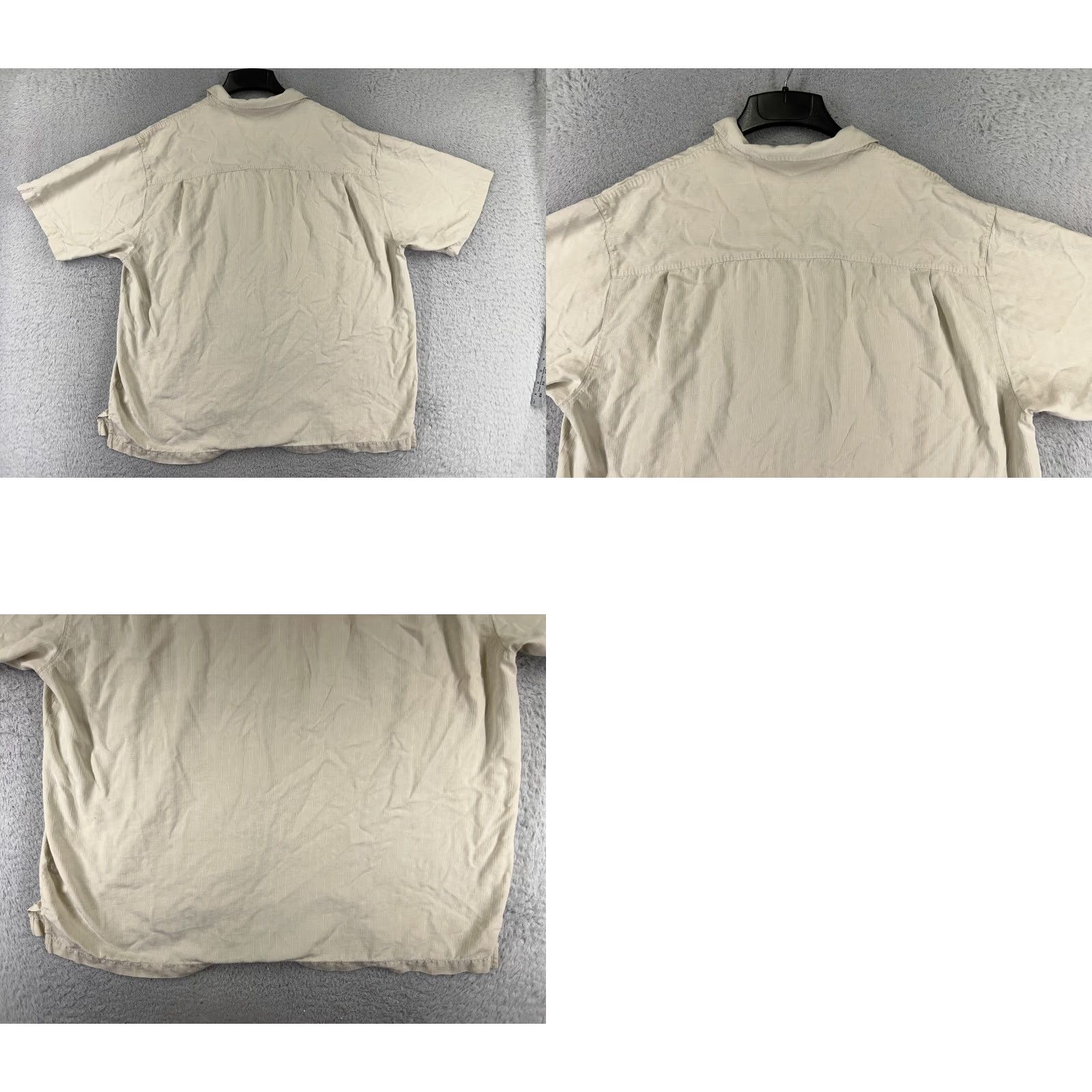 Tommy Bahama Tommy Bahama Shirt Men XL Beige Stripe 100% Silk Button Up Casual Hawaii Aloha Resort Beach Shirt Size US XL / EU 56 / 4 - 9 Thumbnail