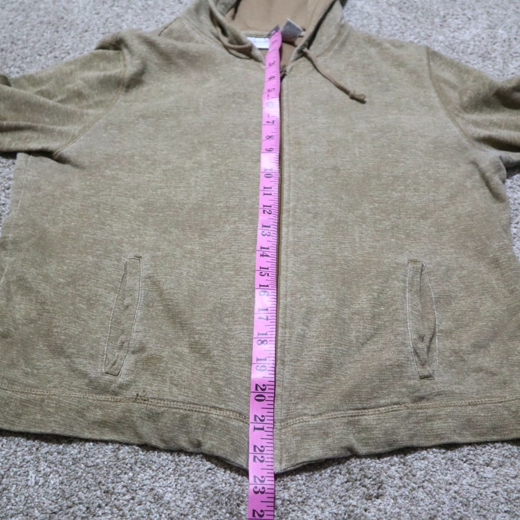 Vintage Kim Rogers Sweatshirt Hooded PS Petite Small Lightweight Brown Full Zip Pockets Zipper Womens Size M / US 6-8 / IT 42-44 - 6 Thumbnail