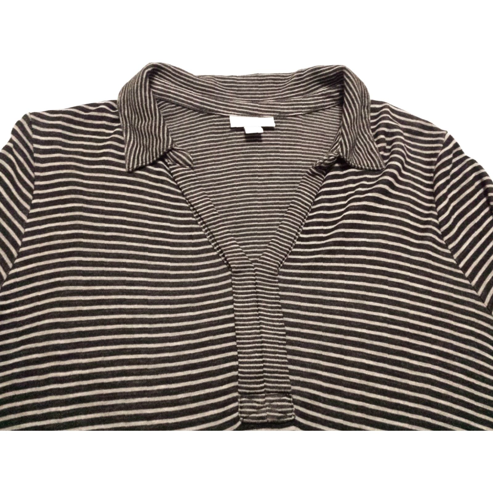 J. Jill J. Jill Blouse Shirt Multicolor Striped Long Sleeve Rayon M Womens Size M / US 6-8 / IT 42-44 - 2 Thumbnail