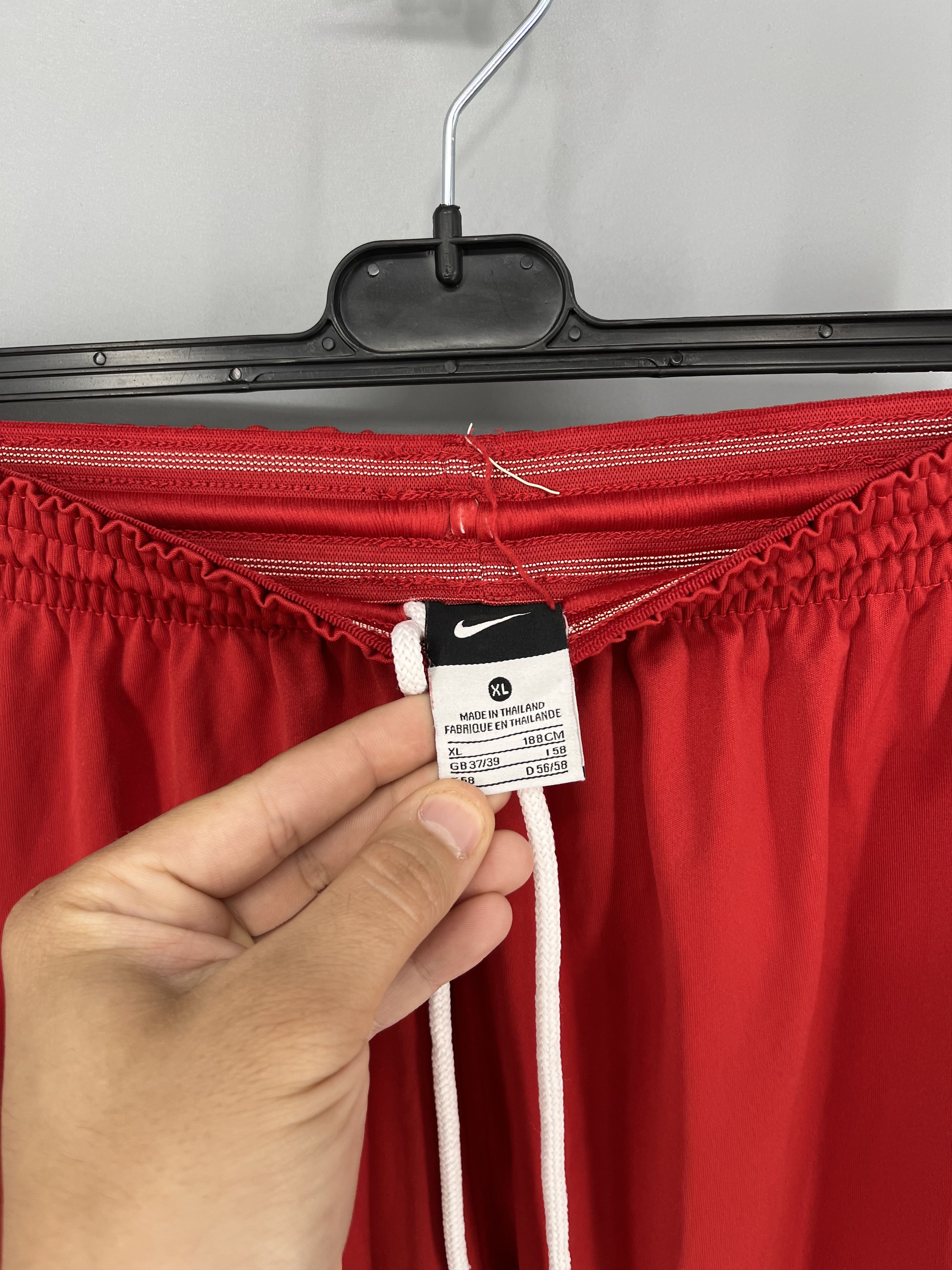 Nike × Vintage 90s Vintage Nike Red Nylon Mini Swoosh Shorts Travis Styl Size US 40 / EU 56 - 6 Thumbnail