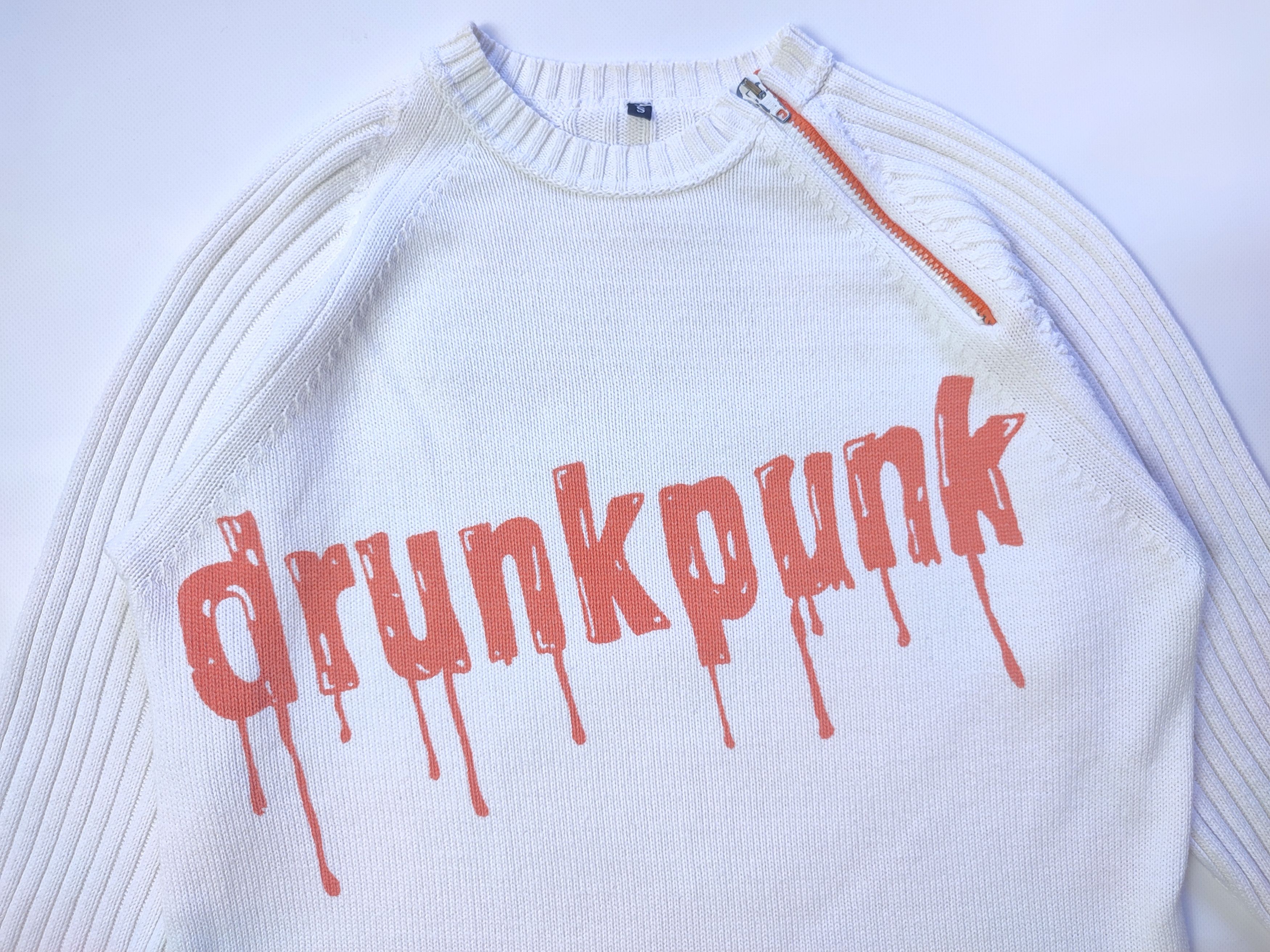 Japanese Brand × Vintage Drunk Punk ers Vintage Sweater Size US S / EU 44-46 / 1 - 4 Thumbnail
