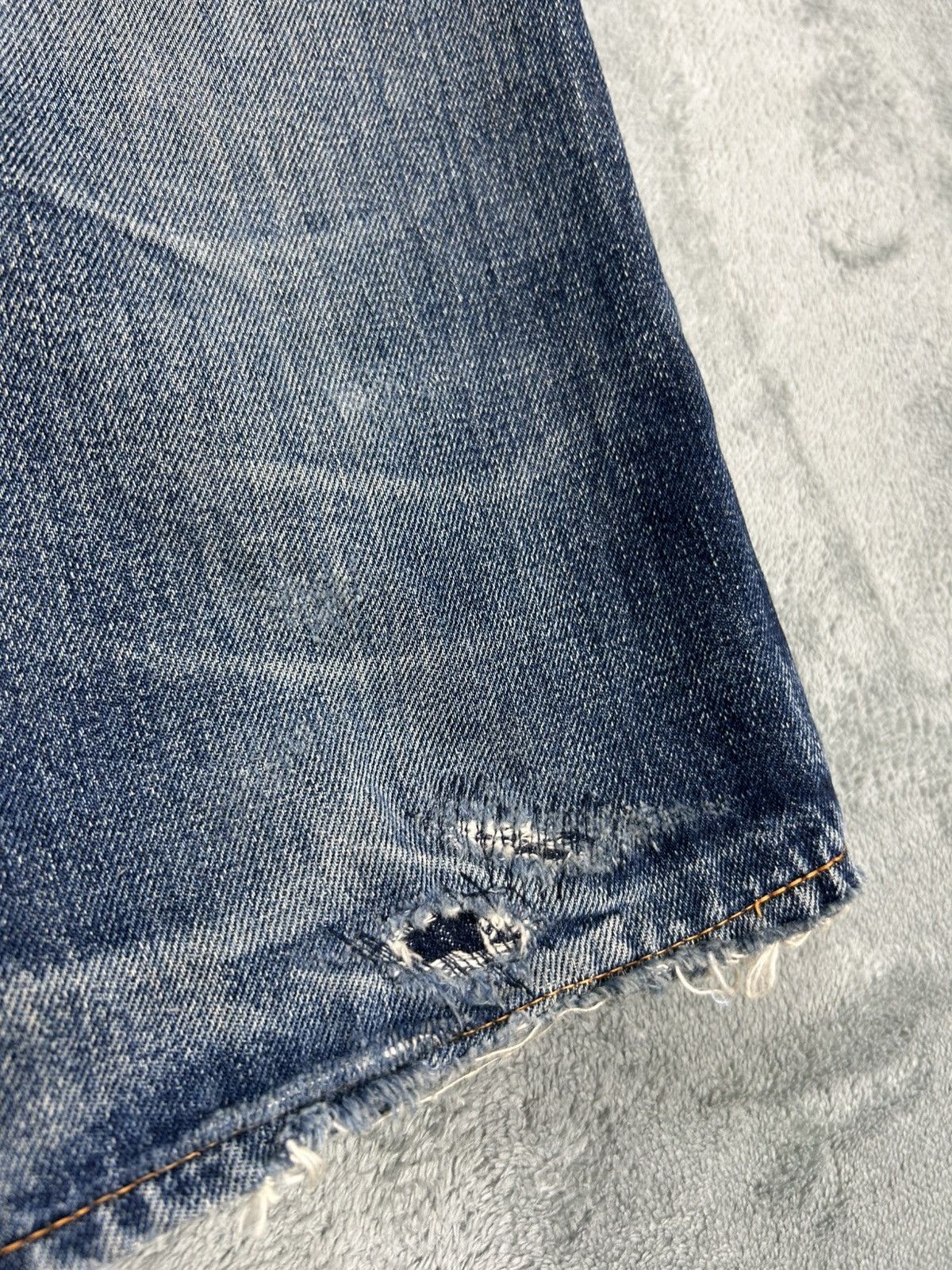 Levi's Vintage Clothing Vintage LVC Levi’s 551zxx Big E Distressed Denim Size US 33 - 11 Thumbnail
