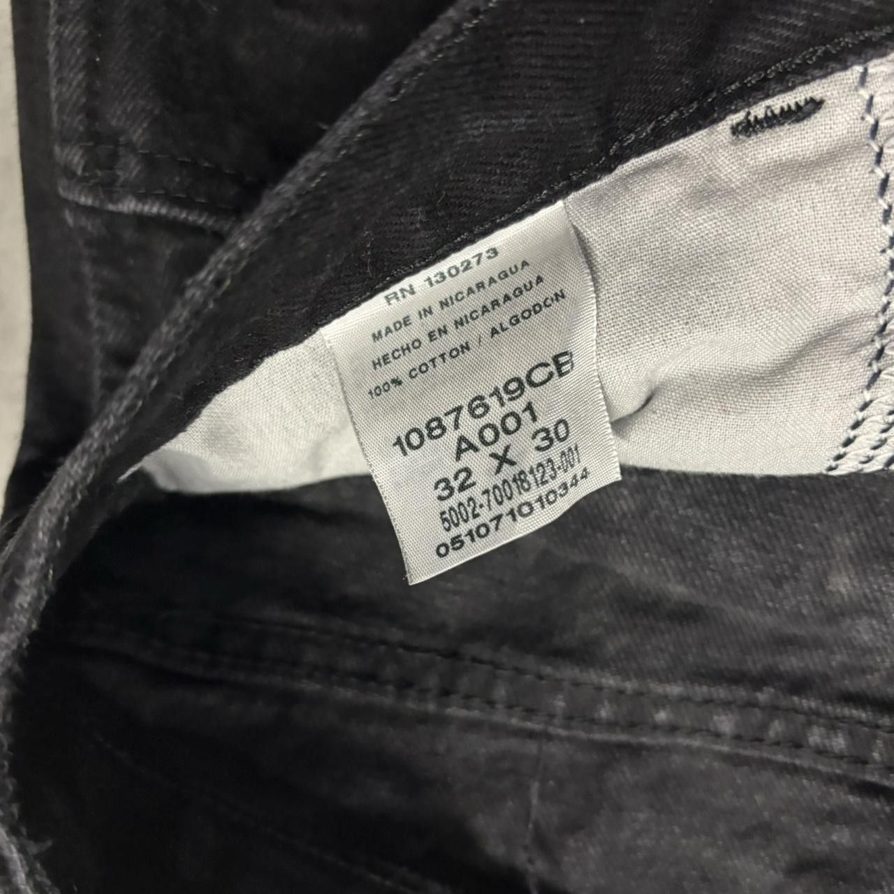 Japanese Brand × Vintage Crazy Vintage Y2K/2000s Grunge Solid Black Essential Denim Jeans! Size US 32 / EU 48 - 8 Thumbnail