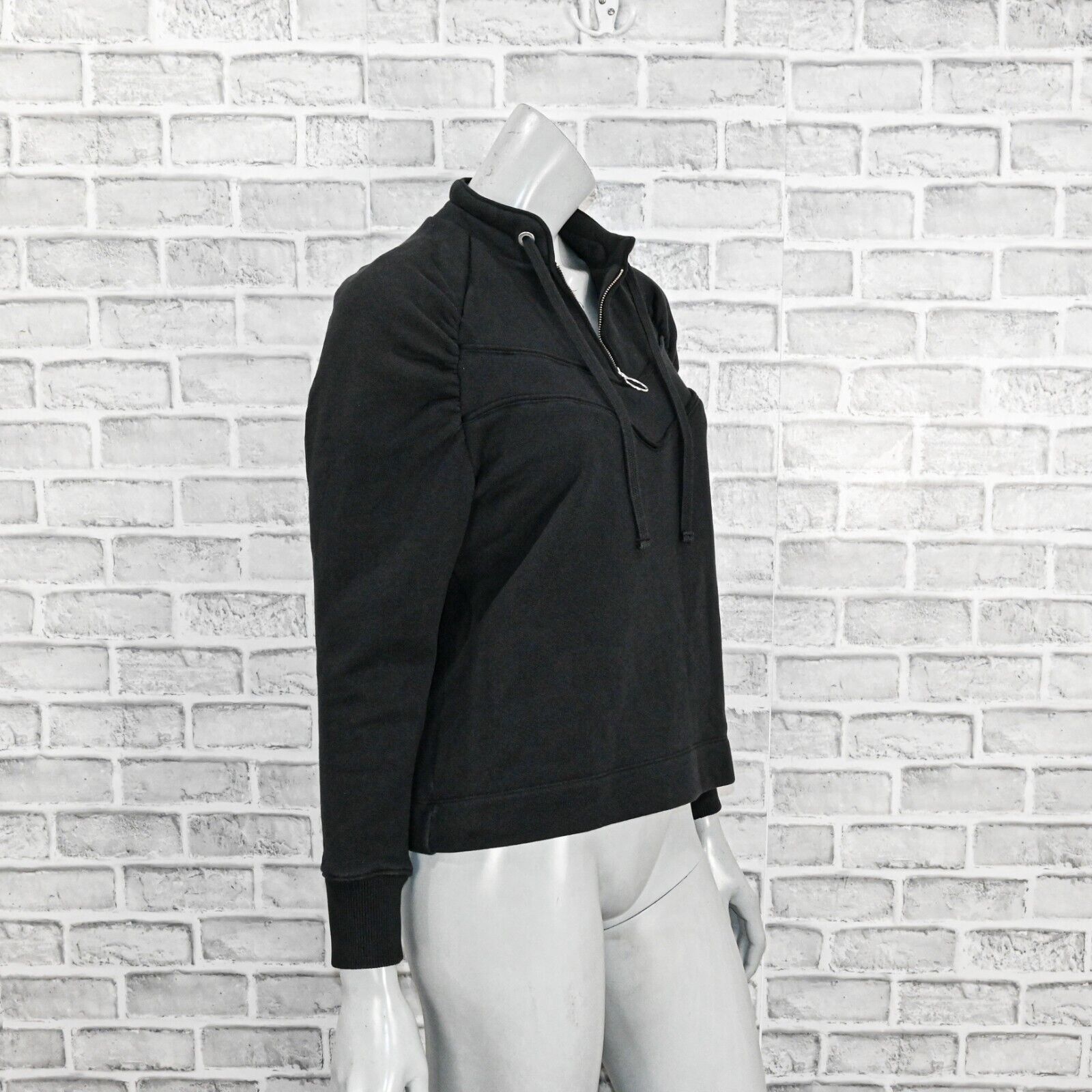 ba&sh BA&SH BASH Women's zip mock neck pullover Lady sweatshirt Size XS / US 0-2 / IT 36-38 - 4 Thumbnail
