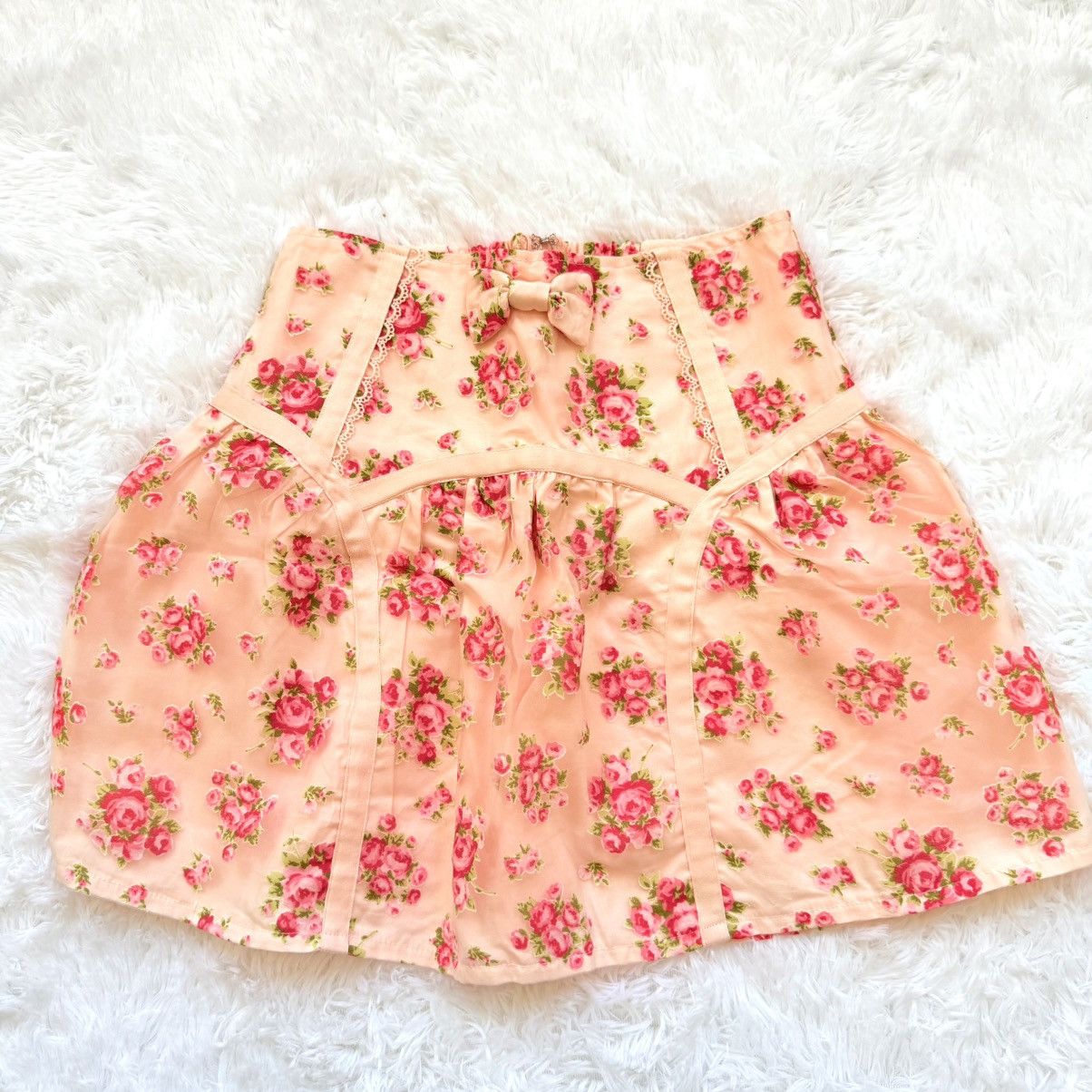 LIZ LISA Liz Lisa floral skirt shorts flowers Gal Japan pink Lolita Size 26" / US 2 / IT 38 - 1 Thumbnail