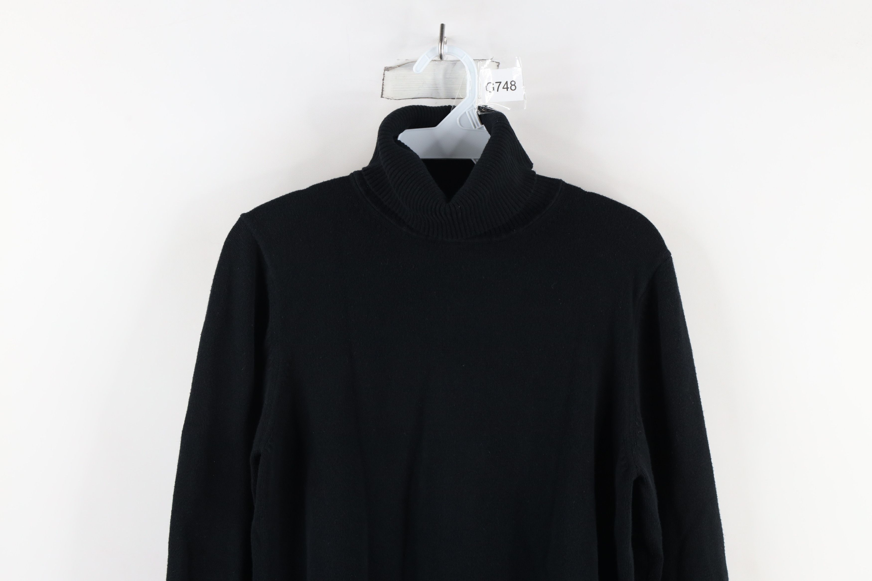 Gap × Vintage Vintage Gap Cotton Ribbed Knit Turtleneck Sweater Black Size XL / US 12-14 / IT 48-50 - 2 Thumbnail