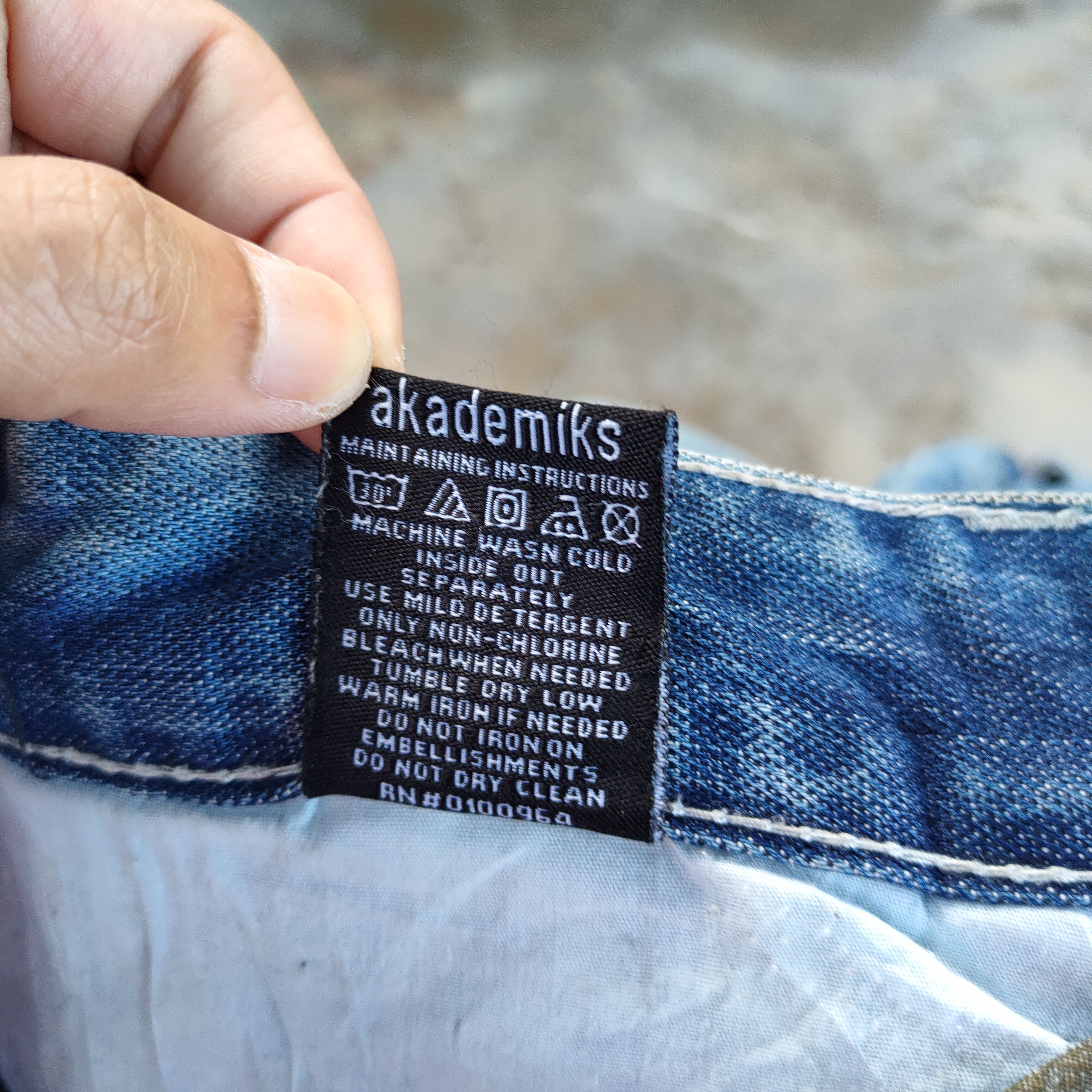 Akademiks × Japanese Brand × Jean VINTAGE AKADEMIKS FADED STORM DISTRESSED JEANS PANTS Size US 34 / EU 50 - 18 Thumbnail