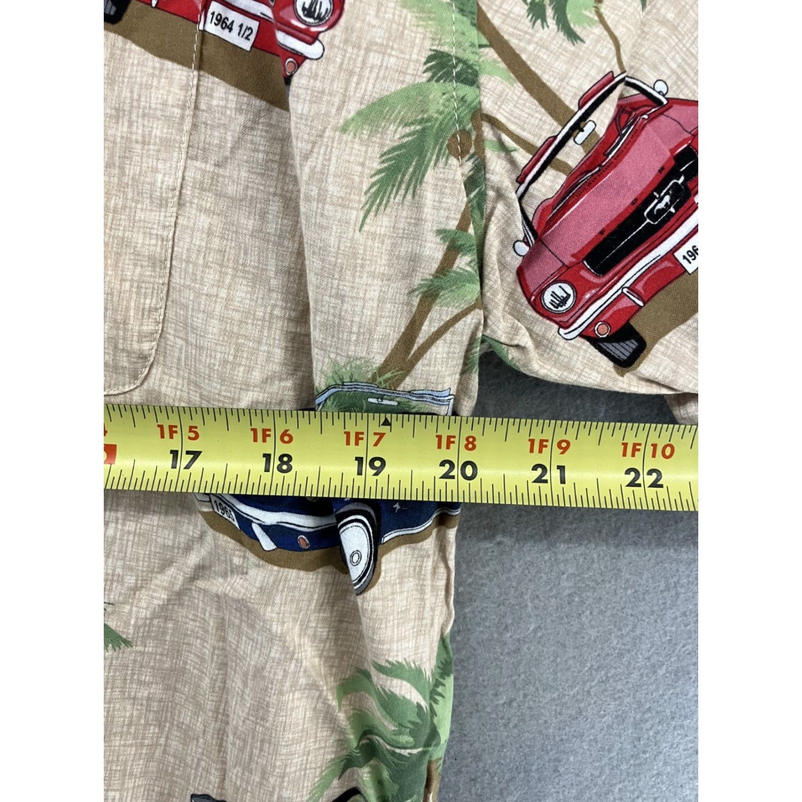 Vintage VINTAGE David Carey Hawaiian Shirt Mens XL Casual Beach Summer 90s Palm Trees & Mustangs Size US XL / EU 56 / 4 - 4 Thumbnail