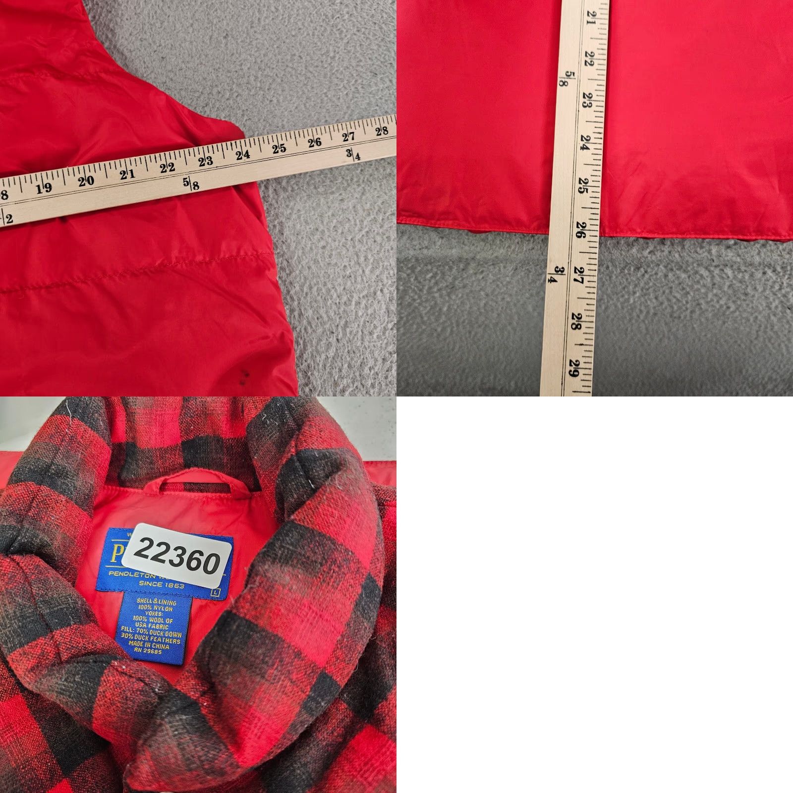 Pendleton **Red Men's Vest Down Snap Puffer Western** User: **Western Men's Red Vest Down Snap Puffer** Size US L / EU 52-54 / 3 - 9 Thumbnail