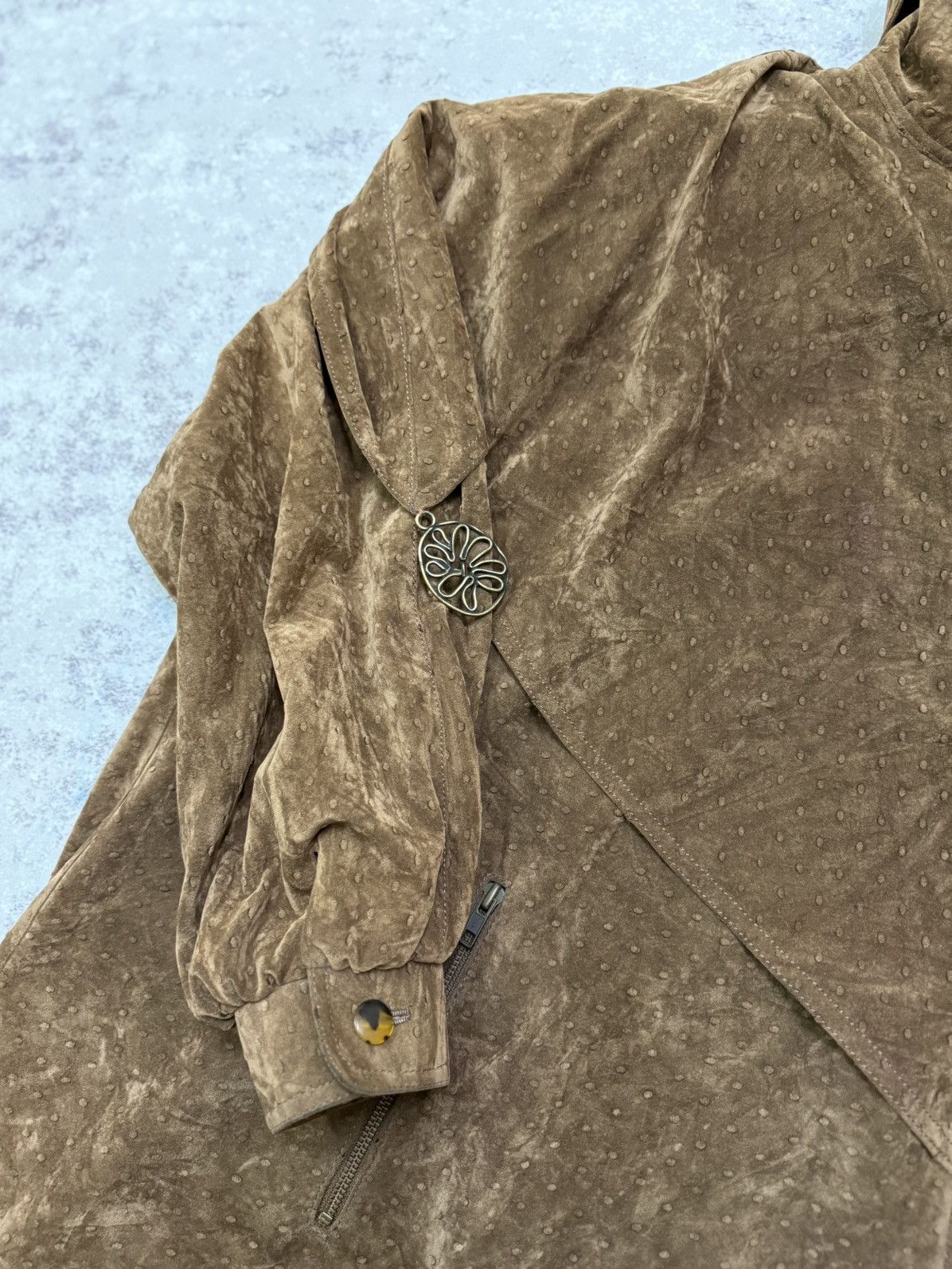 Vintage La Moda Goji Suede Brown Fancy Cloaks Size ONE SIZE - 6 Thumbnail