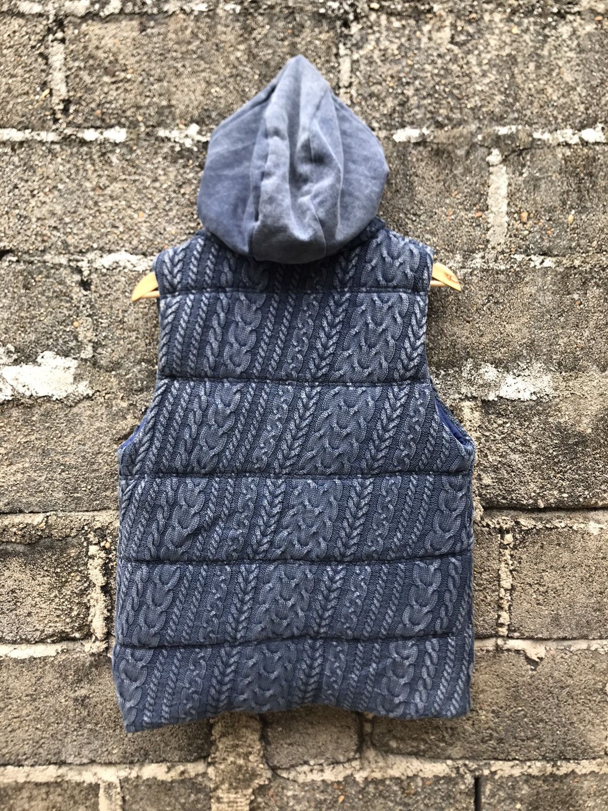 Indigo × Japanese Brand 🔥Real Masters Knit Puffer Hoodie Indigo Vest Size US M / EU 48-50 / 2 - 13 Thumbnail