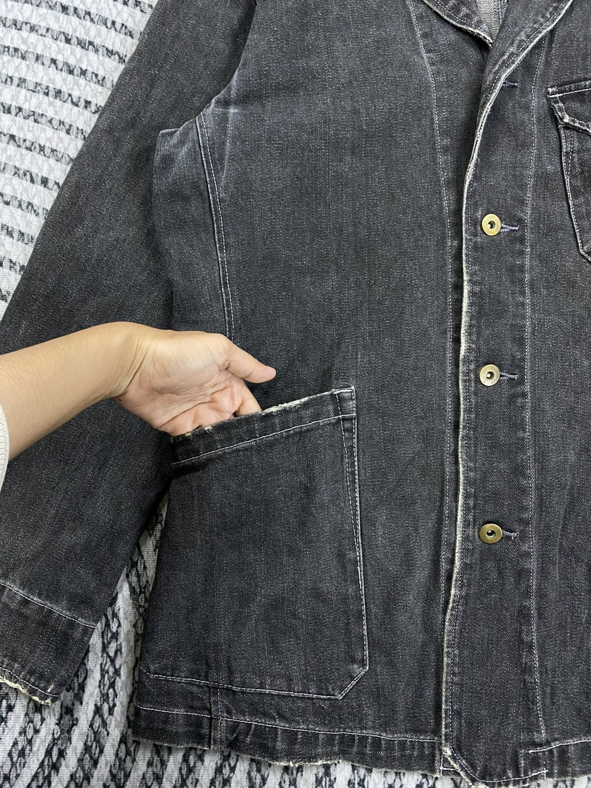 Japanese Brand Vintage Zerosail Double Collar Denim Style Jacket Size US M / EU 48-50 / 2 - 7 Thumbnail