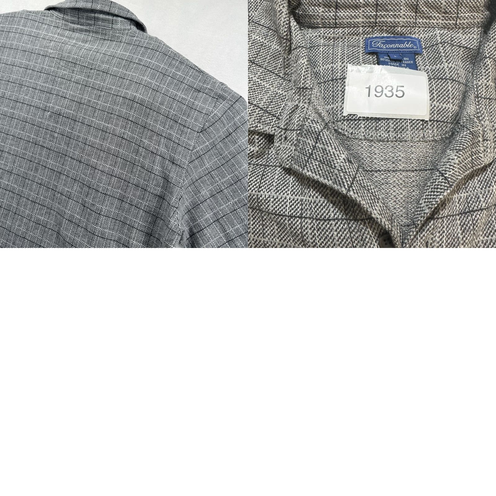 Faconnable Faconnable Polo Shirt Mens Large Cotton Gray Long Sleeve Collared Front Pocket Size US L / EU 52-54 / 3 - 8 Thumbnail