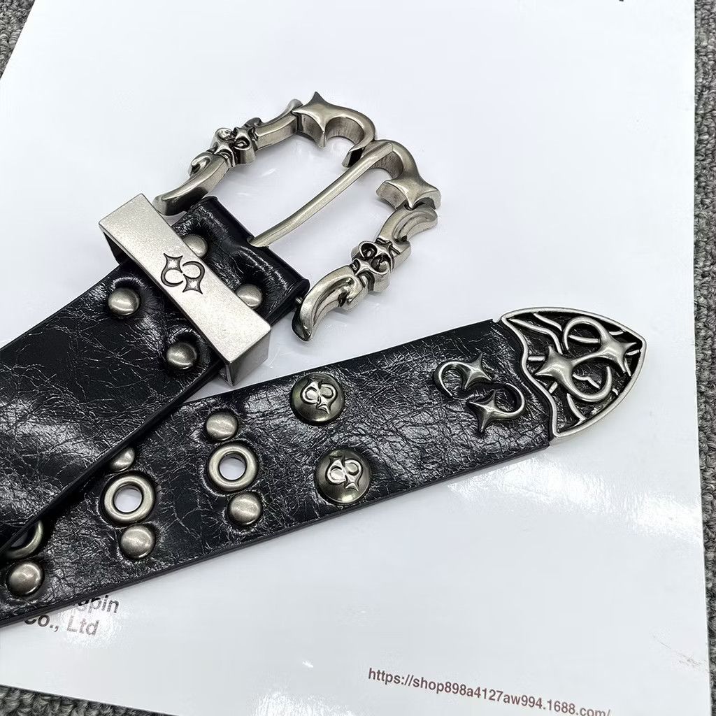 Japanese Brand 💥streetwear style harajuku black belt Size ONE SIZE - 6 Thumbnail