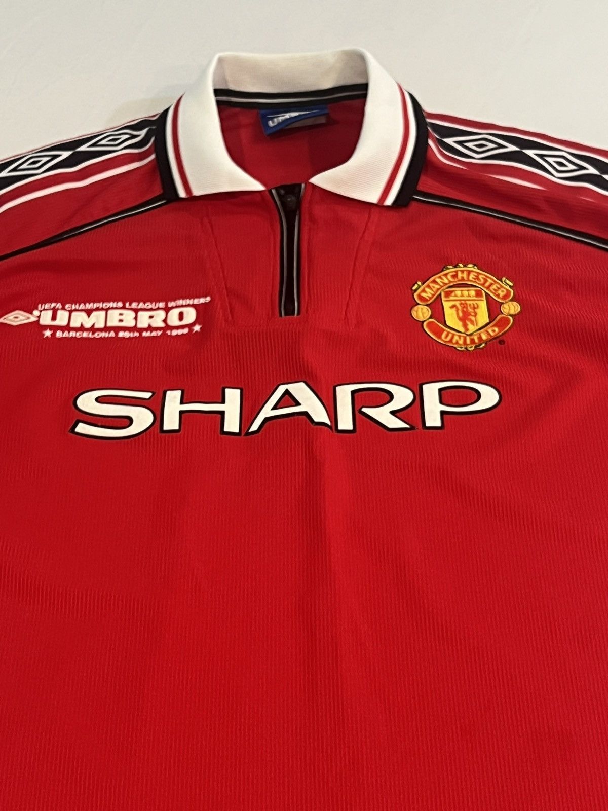 Umbro 1998/00 Men’s Manchester United Umbro Home Jersey XL Size US XL / EU 56 / 4 - 2 Thumbnail