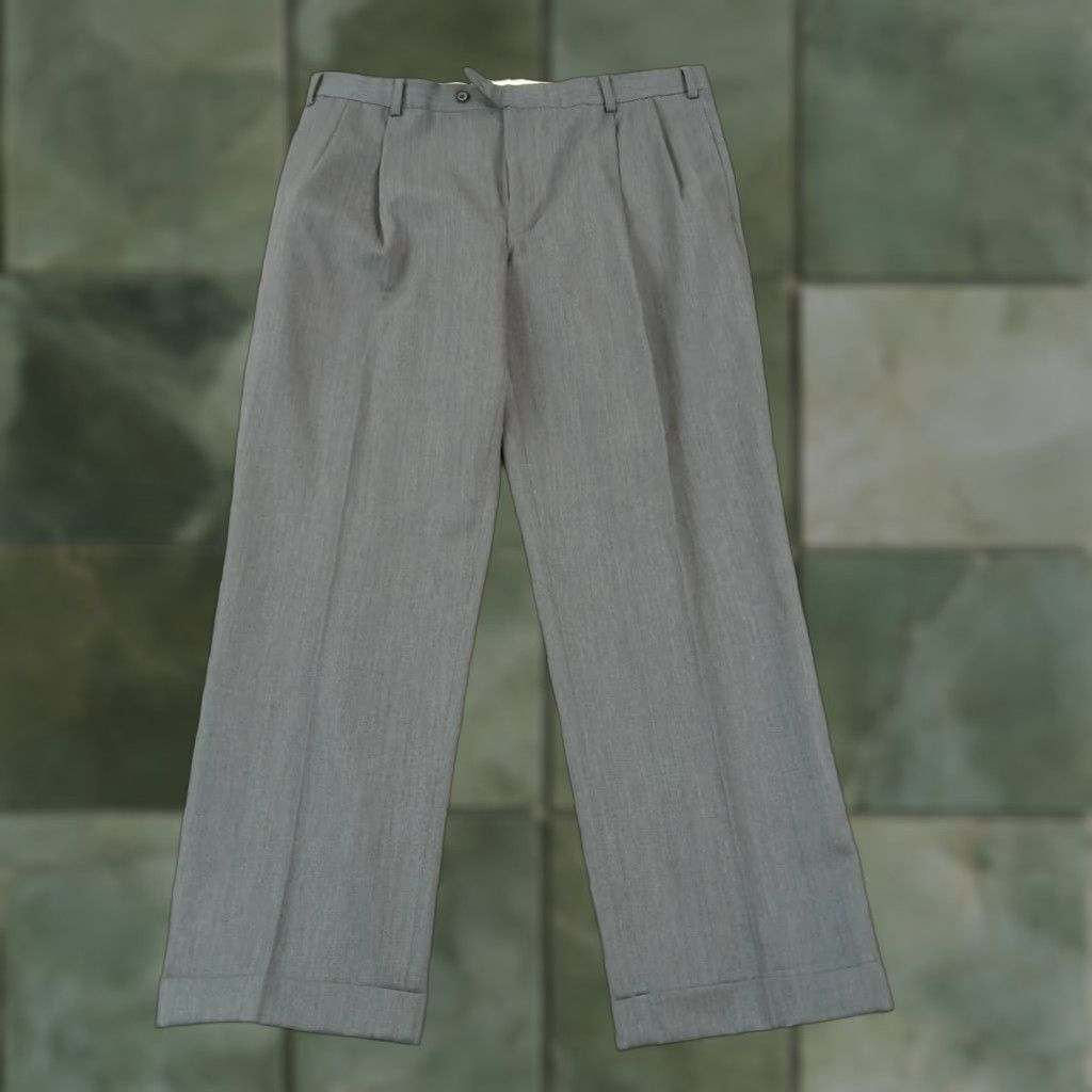 Brooks Brothers Gray Madison Straight Wool Dress Pants Men 38x30 (36x29 Actual) Regular