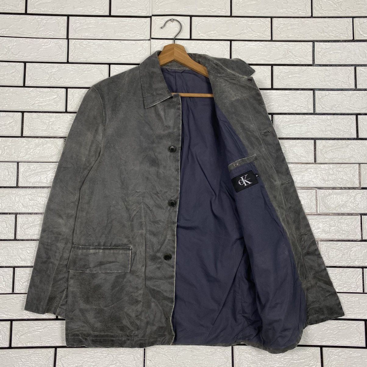 Calvin Klein 📌Vintage Chore Leather Jacket Worker Calvin Klein Size US M / EU 48-50 / 2 - 12 Thumbnail