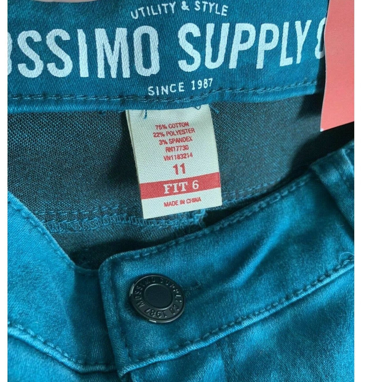 Mossimo MOSSIMO SUPPLY CO. Denim green Jeggings Size 11 Size 33" - 4 Thumbnail