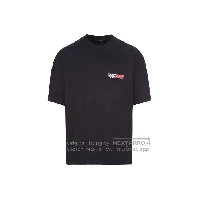 Balenciaga Balenciaga Black Graphic Short Sleeve T. Size US M / EU 48-50 / 2 - 1 Thumbnail