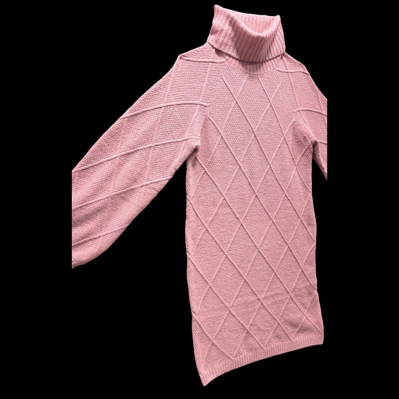 rue21 Rue 21 - Women's Turtleneck Knitted Sweater Dress - Pink - M Size M / US 6-8 / IT 42-44 - 15 Thumbnail